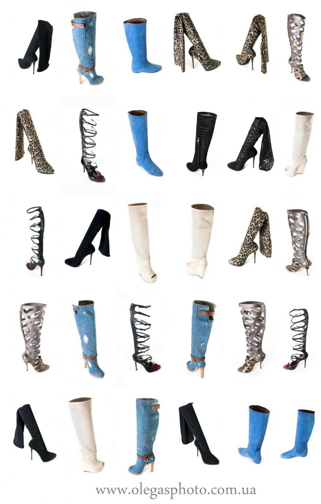 summer collection of boots photo for catalog