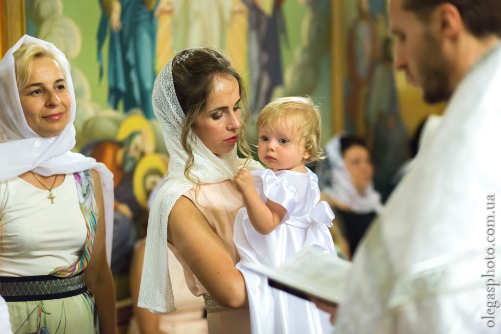 photo of the christening in the Mikhailovsky Cathedral