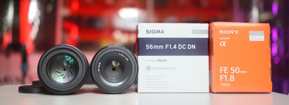 Sony SEL 50mm f1.8 FE vs Sigma 56mm f1.4 DC DN